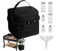 Contenitore per Spezie da Campeggio | Set Portatile Da 6 Bottiglie Con Borsa Di Conservazione,Dispenser per Spezie e Condimenti,per Famiglia, Attività All'aperto, Barbecue, Picnic, Casa, Escursionismo