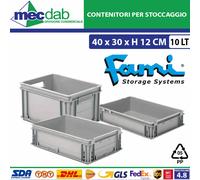 Contenitore Per Stoccaggio Grigio In PP Impilabili Fami Athena Varie Dimensioni