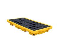 Contenitore per tamburo industriale con 2 tasche per carrello elevatore, secchio impermeabile per vernice per cucina, garage, uso in fabbrica (colore: gialloConfezione da 1)