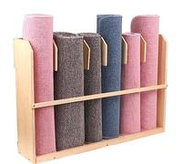Contenitore per tappetino da yoga di grande capacità, in legno, per 12 tappetini, coperte e accessori sportivi, perfetto per studi di yoga e fitness a casa