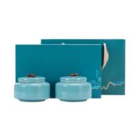 Contenitore per tè Bulk Tea Storage Jar Ceramica Cucina Candy Nuts Caffè Cereali Sigillati Set Cinese Doppia Confezione Regalo