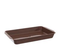 Contenitore per tiramisù in plastica riutilizzabile marrone 36x23,2cm