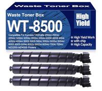 Contenitore per toner di scarto compatibile ad alta capacità WT8500 per Kyocera TASKalfa 4000MF 5000MF 5001MF 6000MF 6001MF 2552ci 2553ci 2554ci 3252ci 3253ci,WT8500 Black-3PC