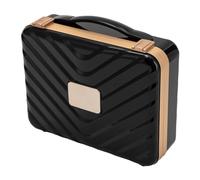 Contenitore per trucchi, valigetta portatile con specchio a LED, valigia da parrucchiere con 3 colori di luce regolabile, custodia per cosmetici, quattro scomparti all'interno, impermeabile e