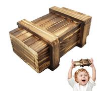 Contenitore per trucchi vintage in legno - cubo meccanico tradizionale Enigma mestieri multilivello con scomparti nascosti, giocattolo puzzle unico con struttura scorrevole | Creative