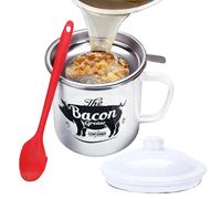 Contenitore Per Unto | 1,2 L Conservatore Per Grassi,Barattolo Grasso Con Spatola Colino - Per La Cucina La Cottura Le Vacanze Il Weekend La Colazione Il Brunch Pasto Familiare