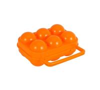 Contenitore per uova con 2 griglie e 6 scomparti, per campeggio, picnic, barbecue, cucina, frigorifero, vassoio in plastica (arancione, 6 griglie)