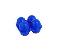 Contenitore per uova con 2 griglie e 6 scomparti, per campeggio, picnic, barbecue, cucina, frigorifero, vassoio in plastica (blu, 4 griglie)