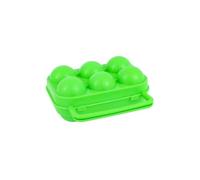 Contenitore per uova con 2 griglie e 6 scomparti, per campeggio, picnic, barbecue, cucina, frigorifero, vassoio in plastica (verde-6 griglie)