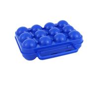 Contenitore per uova con 2 griglie e 6 scomparti, per campeggio, picnic, barbecue, cucina, frigorifero, vassoio in plastica (blu, 12 griglie)