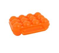 Contenitore per uova con 2 griglie e 6 scomparti, per campeggio, picnic, barbecue, cucina, frigorifero, vassoio in plastica (arancione-12 griglie)