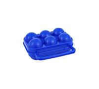 Contenitore per uova con 2 griglie e 6 scomparti, per campeggio, picnic, barbecue, cucina, frigorifero, vassoio in plastica (blu, 6 griglie)
