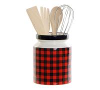 Contenitore per Utensili da Cucina DKD Home Decor Acciaio inossidabile Pino D