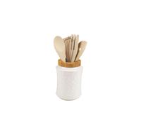 Contenitore per Utensili da Cucina Home ESPRIT Bambù Porcellana 6 Pezzi