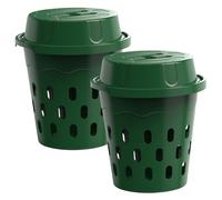 Contenitore per vermicompostaggio contenitore per vermicompostaggio da 2 confezioni con fori di aerazione per compostaggio efficiente all'aperto e al chiuso composter da giardino in plastica verde