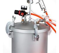 Contenitore per vernice ad aria compressa, 10 l, con pistola a spruzzo, ugello da 3,0 mm, per parete, auto, struttura in acciaio, spruzzatore professionale in acciaio al carbonio