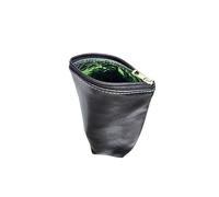 Contenitore per Yerba Opaco in pelle nera, Accessory for Yerba Mate, busta opaca e zucchero, con interno foderato termico e cerniera