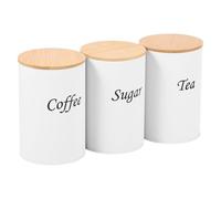 Contenitore per Zucchero, 3 Pezzi Scatola di Stoccaggio Resistente alla Pressione per Alimenti - Set di Contenitori da Caffè Tè Zucchero - Per Avena, Noci, Farina, Latte Di Caffè, Sale, Piano di