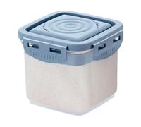 Contenitore per zucchero a velo, in PP e silicone, 11 x 9,5 x 8,5 cm, impilabile ermeticamente, per zucchero di canna, cereali, prodotti secchi, uso quotidiano