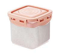 Contenitore per zucchero a velo, in PP e silicone, 11 x 9,5 x 8,5 cm, impilabile ermeticamente, per zucchero di canna, cereali, prodotti secchi, uso quotidiano