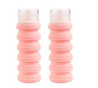 Contenitore pieghevole in silicone da viaggio con scala visibile per shampoo lozione e skincare contenitore cosmetico ricaricabile essenziale