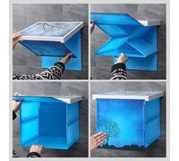 Contenitore pieghevole per bagno doccia murale scatola portaoggetti organizer sa