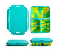 Contenitore pieghevole per bambini per bambini e ragazze. Lunch box per scuola e asilo Lunch box per pranzo o merenda. Tupperware scuola o per cibo da lavoro (verde)