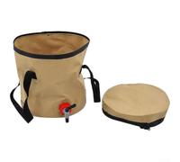 Contenitore pieghevole portatile del PVC della spina del secchio dell'acqua | Multiuso per campeggio, pesca, uso esterno, grande capacità, resistente alle perdite, colore marrone, facile da riporre