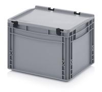 Contenitore Plastica 40x30x28,5 Scatola di da Trasporto Coperchio
