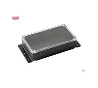 Contenitore plastico nero coperchio trasparente 121x71x31 mm fissabile a muro