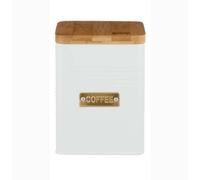 CONTENITORE PORTA CAFFE IN ACCIAIO BIANCO