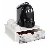 Contenitore Porta Capsule Cialde caffè Cassetto ORGANIZER BUTTERFLY in legno