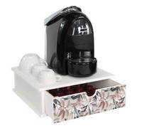 Contenitore Porta Capsule Cialde caffè Cassetto ORGANIZER LEAVES MIX 33x33 legno