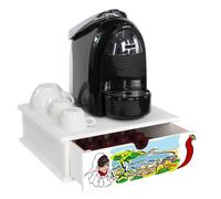 Contenitore Porta Capsule Cialde caffè Cassetto ORGANIZER NAPOLI CARTOON 33x33