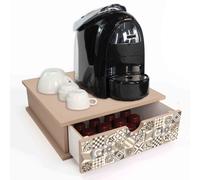 Contenitore Porta Capsule Cialde caffè Cassetto ORGANIZER TILES VINTAGE 33x33 cm