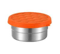 Contenitore Porta Pranzo Crisper Acciaio Inox Antiperdite Coperchio Silicone