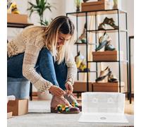 Contenitore Porta Scarpe Scatola Di Plastica Coperchio Sneaker Case