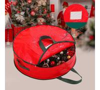 Contenitore portaghirlande natalizie con manici con cerniera, ideale per