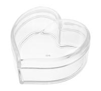 Contenitore Portagioielli a Forma di Cuore Trasparente con Coperchio | Acrilico e Plastica Rigida, Identificazione Rapida degli Oggetti, per Anelli e Fermagli, Uso Moderno