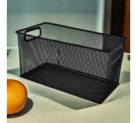 Contenitore portaoggetti aperto in rete, cestino rettangolare da banco per