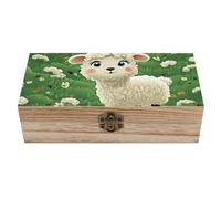 Contenitore portaoggetti in legno a forma di pecora con coperchio incernierato e serratura retrò, grande scatola portagioie in legno per artigianato, arte, hobby e decorazione della casa, regalo