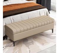 Contenitore portaoggetti, Panca Moderna Minimalista con scarpiera e Seduta Imbottita, Panca per Ingresso con pregiato Tessuto Bouclé, Panca Grande per Letto, Panca per Divano da so