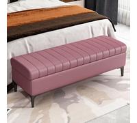 Contenitore portaoggetti, Panca Moderna Minimalista Imbottita per Scarpe con Contenitore, Panca da Ingresso per Cambiare Le Scarpe, Grande Panca Marrone per la fine del Letto con r
