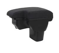 Contenitore portaoggetti per bracciolo Per ESQ Auto Bracciolo Scatola Immagazzinaggio Console Centrale Scatola Immagazzinaggio USB(A1 Pelle nera)