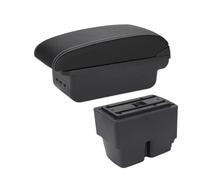 Contenitore portaoggetti per bracciolo Per F&ord Per Fiesta 2009 2010 2011 2012 2013 2014 2015 2016 2017 Bracciolo Scatola Immagazzinaggio Accessori Interni(B3 nero bianco 3USB)