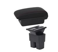 Contenitore portaoggetti per bracciolo Per N&issan NV200 Auto Bracciolo Scatola Di Immagazzinaggio Accessori Interni(B1 linea rossa 3USB)