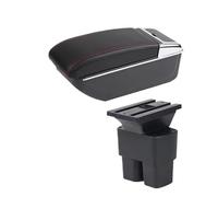 Contenitore portaoggetti per bracciolo Per N&issan NV200 Auto Bracciolo Scatola Di Immagazzinaggio Accessori Interni(B linea rossa NO USB)