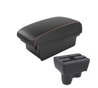 Contenitore portaoggetti per bracciolo Per R&enault Per Duster Auto Console Centrale Bracciolo Scatola Di Immagazzinaggio Accessorie(A1 Nero rosso SENZA USB)