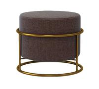 Contenitore portaoggetti, poggiapiedi Rotondo, poggiapiedi Imbottito, Pouf Moderno in Lino, Sgabello per Cambiare Le Scarpe, poggiapiedi Imbottito per casa, Soggiorno, Camera da Le