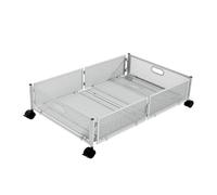 Contenitore portaoggetti sotto il , con coperchio con cerniera, custodia pieghevole in tessuto a basso profilo, resistente e con bordi di trasporto, per scarpe e